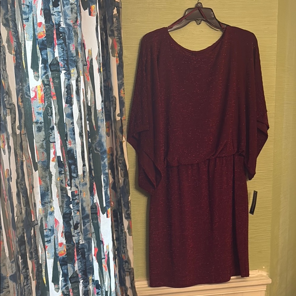 Elegant Burgundy Dress